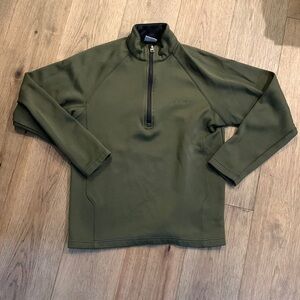 COLUMBIA | green 1/4 zip sweatshirt, size small